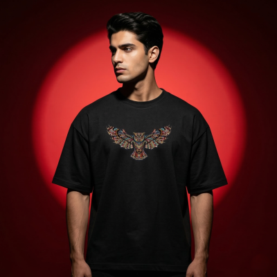 Men's Stylish Premium Drop Shoulder - Black